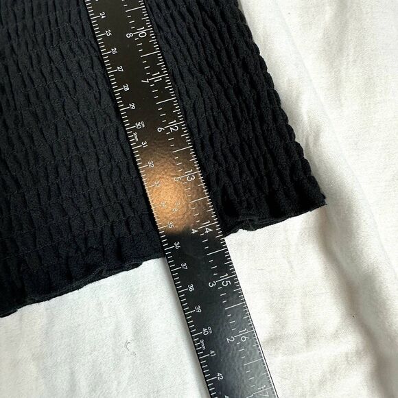 Revolve 1. STATE Smocked Off Shoulder Blouse Black Sz XS - Picture 8 of 10